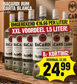 Super Dirck 3 Bacardi rum carta blanca aanbieding