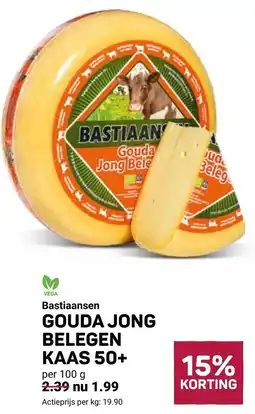 Ekoplaza Bastiaansen Gouda Jong Belegen Kaas 50+ aanbieding
