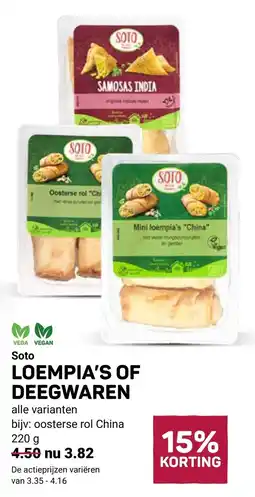 Ekoplaza Soto Loempia's of Deegware aanbieding
