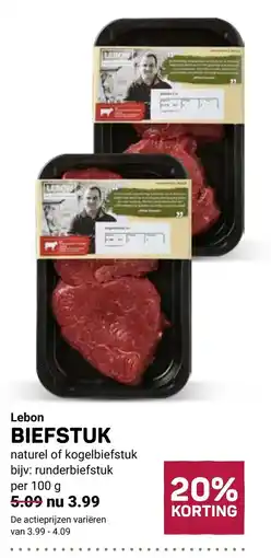 Ekoplaza Lebon Biefstuk aanbieding