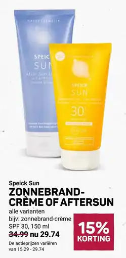 Ekoplaza Speick Sun Zonnebrandcrème of Aftersun aanbieding