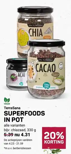 Ekoplaza TerraSana Superfoods in Pot aanbieding