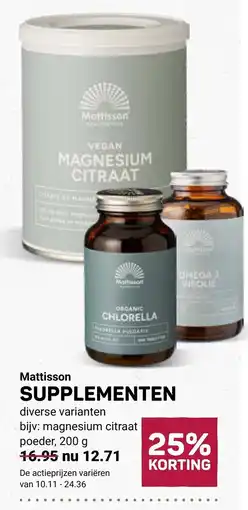 Ekoplaza Mattisson Supplementen aanbieding