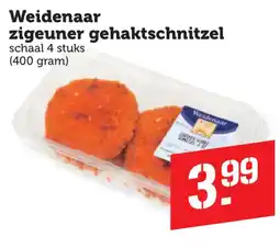 Coop Weidenaar zigeuner gehaktschnitzel aanbieding