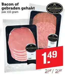 Coop Bacon of gebraden gehakt aanbieding