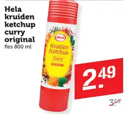 Coop Hela kruiden ketchup curry original aanbieding