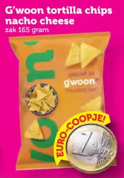 Coop G'woon tortilla chips nacho cheese aanbieding