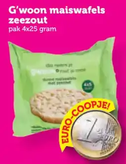 Coop G'woon maiswafels zeezout aanbieding