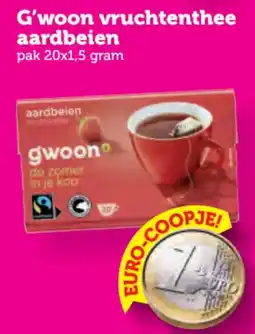 Coop G'woon vruchtenthee aardbeien aanbieding