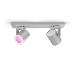 Bol.com Philips Hue Argenta opbouwspot - wit en gekleurd licht - 2-spots - aluminium aanbieding