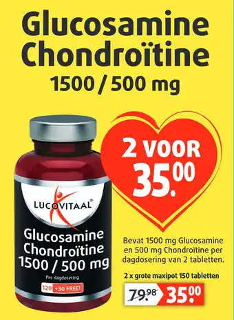 Lucovitaal Glucosamine Chondroïtine 1500mg aanbieding