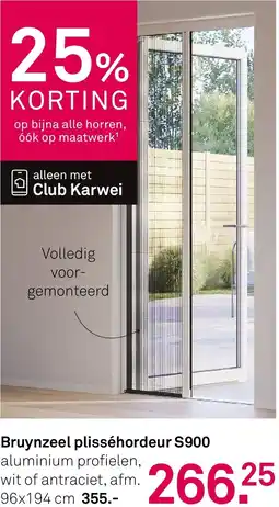 Karwei Bruynzeel plisséhordeur S900 aanbieding