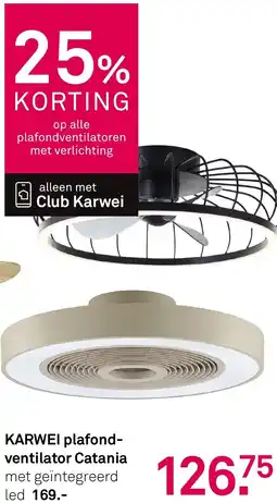 Karwei KARWEI plafondventilator Catania aanbieding