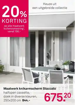 Karwei Maatwerk knikarmscherm Staccato aanbieding