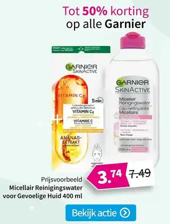 Plein.nl Micellair Reinigingswater voor Gevoelige Huid 400ml aanbieding