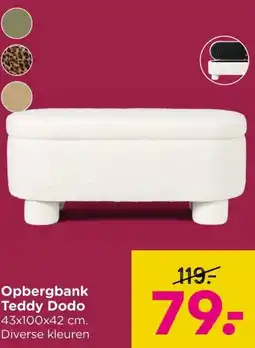 Xenos Opbergbank Teddy Dodo aanbieding