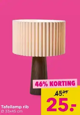 Xenos Tafellamp rib aanbieding