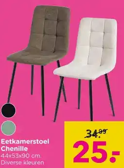 Xenos Eetkamerstoel Chenille aanbieding