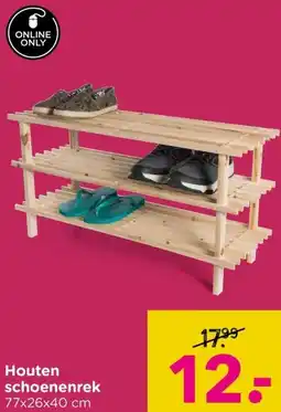 Xenos Houten schoenenrek aanbieding