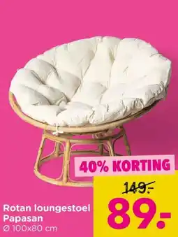 Xenos Rotan loungestoel Papasan aanbieding