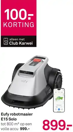 Karwei Eufy robotmaaier E15 Solo aanbieding