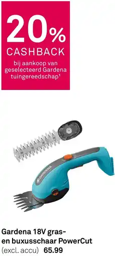 Karwei Gardena 18V gras en buxusschaar PowerCut aanbieding