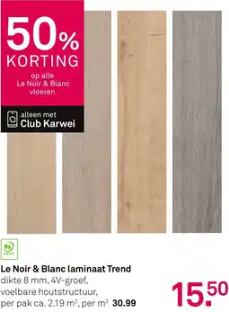 Karwei Le Noir & Blanc laminaat Trend aanbieding