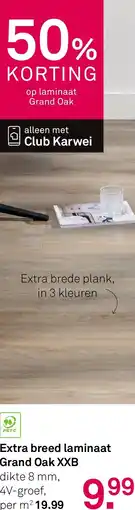 Karwei Extra breed laminaat Grand Oak XXB aanbieding