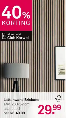 Karwei Lattenwand Brisbane aanbieding