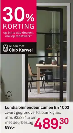 Karwei Lundia binnendeur Lumen En 1C03 aanbieding