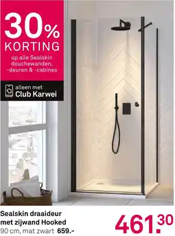Karwei Sealskin draaideur met zijwand Hooked aanbieding
