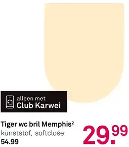 Karwei Tiger wc bril Memphis aanbieding