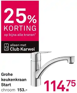 Karwei Grohe keukenkraan Start aanbieding