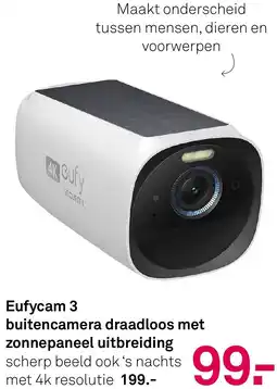 Karwei Eufycam 3 buitencamera draadloos met zonnepaneel uitbreiding aanbieding