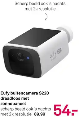 Karwei Eufy buitencamera S220 draadloos met zonnepaneel aanbieding