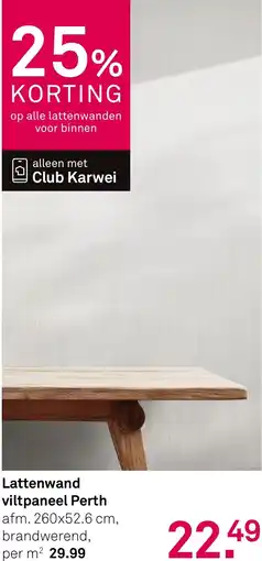 Karwei Lattenwand viltpaneel Perth aanbieding