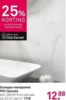 Karwei Dumapan wandpaneel PVC Calacata aanbieding