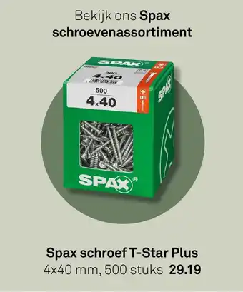Karwei Spax schroef T-Star Plus aanbieding