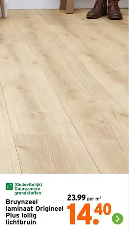GAMMA Bruynzeel laminaat Origineel Plus lollig lichtbruin aanbieding