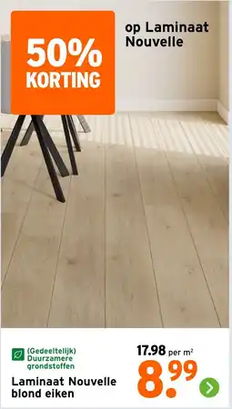 GAMMA Laminaat Nouvelle blond eiken aanbieding