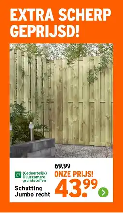 GAMMA Schutting Jumbo recht aanbieding