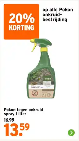 GAMMA Pokon Tegen Onkruid Spray aanbieding