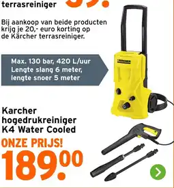GAMMA Karcher hogedrukreiniger K4 Water Cooled aanbieding