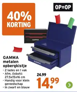 GAMMA Gamma metalen opbergkistje aanbieding