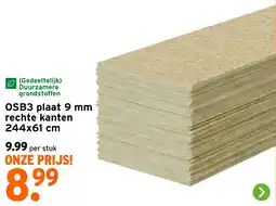 GAMMA OSB3 plaat 9 mm rechte kanten aanbieding