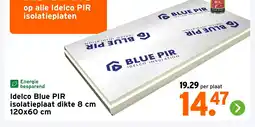 GAMMA Idelco Blue PIR isolatieplaat dikte 8 cm aanbieding