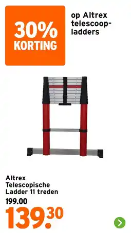 GAMMA Altrex Telescopische Ladder 11 treden aanbieding