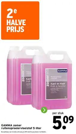 GAMMA Gamma Zomer Ruitensproeiervloeistof aanbieding