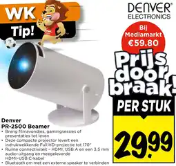 Vomar Voordeelmarkt Denver PR-2500 Beamer aanbieding