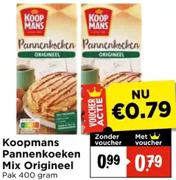 Vomar Voordeelmarkt Koopmans Pannenkoeken Mix Origineel aanbieding